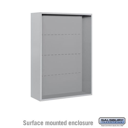 Salsbury Surface Mounted Enclosure - for 3711 Double Column Unit - Aluminum - Sweatfully