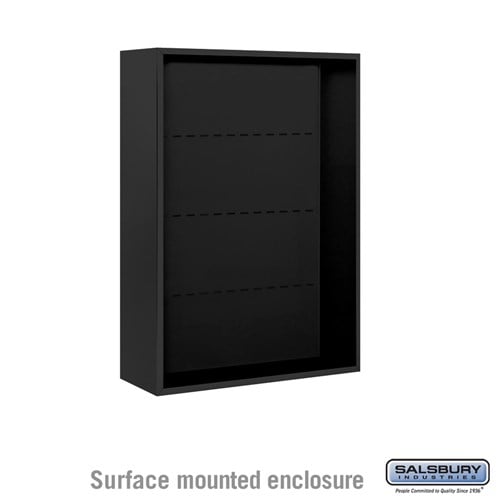 Salsbury Surface Mounted Enclosure - for 3711 Double Column Unit - Black - Sweatfully