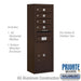 Salsbury 11 Door High Surface Mounted 4C Horizontal Mailbox with 4 Doors and 1 Parcel Locker in Bronze with Private Access - Sweatfully