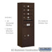 Salsbury 11 Door High Surface Mounted 4C Horizontal Mailbox with 4 Doors and 1 Parcel Locker in Bronze with USPS Access - Sweatfully