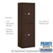 Salsbury 11 Door High Surface Mounted 4C Horizontal Parcel Locker with 2 Parcel Lockers in Bronze with Private Access - Sweatfully