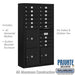 Salsbury Maximum Height Surface Mounted 4C Horizontal Mailbox with 15 Doors and 3 Parcel Lockers in Black with Private Access - Sweatfully