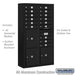 Salsbury Maximum Height Surface Mounted 4C Horizontal Mailbox with 15 Doors and 3 Parcel Lockers in Black with USPS Access - Sweatfully