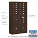 Salsbury Maximum Height Surface Mounted 4C Horizontal Mailbox with 15 Doors and 3 Parcel Lockers in Bronze with Private Access - Sweatfully