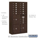 Salsbury Maximum Height Surface Mounted 4C Horizontal Mailbox with 15 Doors and 3 Parcel Lockers in Bronze with USPS Access - Sweatfully