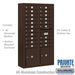 Salsbury Maximum Height Surface Mounted 4C Horizontal Mailbox with 20 Doors and 2 Parcel Lockers in Bronze with Private Access - Sweatfully