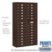 Salsbury Maximum Height Surface Mounted 4C Horizontal Mailbox with 29 Doors in Bronze with Private Access - Sweatfully