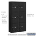 Maximum Height Surface Mounted 4C Horizontal Parcel Locker with 6 Parcel Lockers in Black with USPS Access - Sweatfully