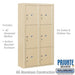 Maximum Height Surface Mounted 4C Horizontal Parcel Locker with 6 Parcel Lockers in Sandstone with Private Access - Sweatfully