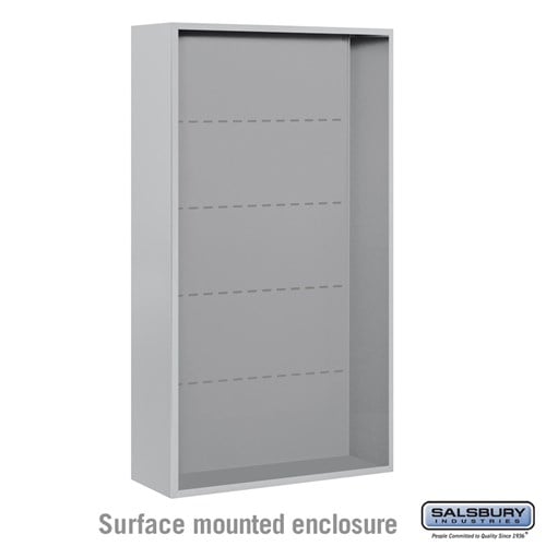 Salsbury Surface Mounted Enclosure - for 3716 Double Column Unit - Aluminum - Sweatfully
