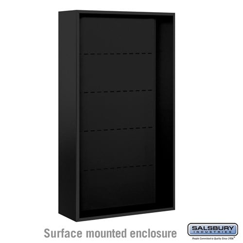 Salsbury Surface Mounted Enclosure - for 3716 Double Column Unit - Black - Sweatfully