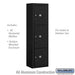 Salsbury Maximum Height Surface Mounted 4C Horizontal Parcel Locker with 3 Parcel Lockers in Black with USPS Access - Sweatfully