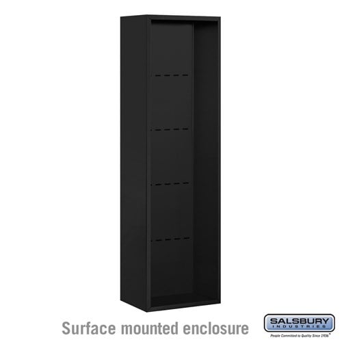 Salsbury Surface Mounted Enclosure - for 3716 Single Column Unit - Black - Sweatfully