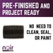 1/2 in. x 1 in. Prefinished Matte Black Pipe - Sweatfully