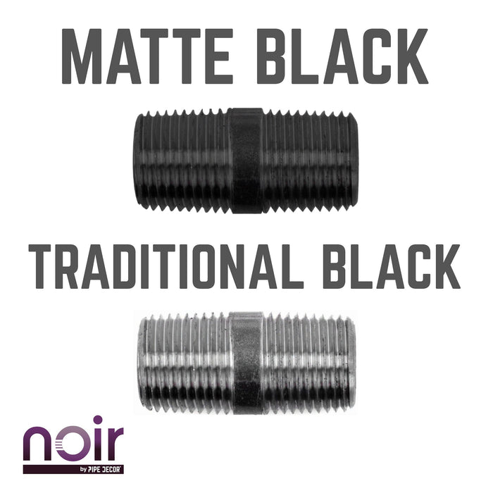 1/2 in. x 1 1/2 in. Prefinished Matte Black Pipe - Sweatfully