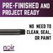 1/2 in. x 11 in. Prefinished Matte Black Pipe - Sweatfully