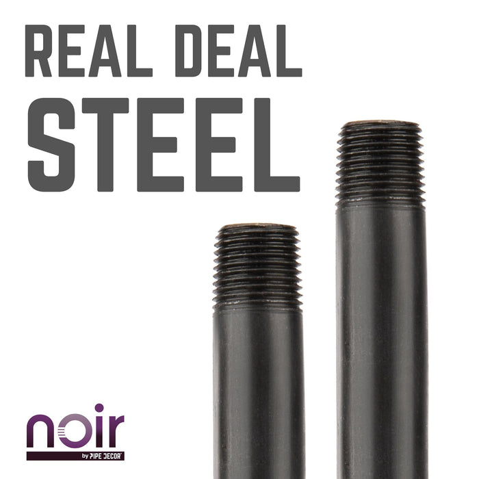1/2 in. x 11 in. Prefinished Matte Black Pipe - Sweatfully