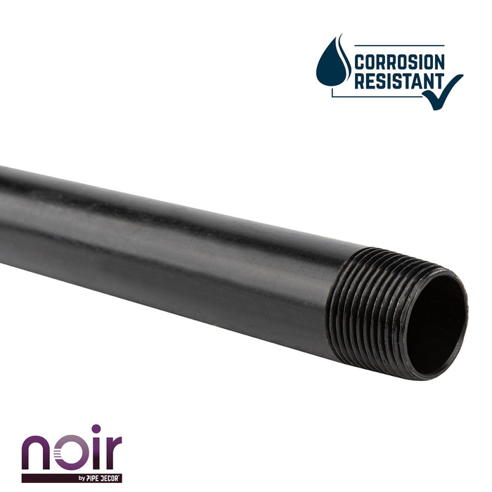 1/2 in. x 12 in. Prefinished Matte Black Pipe - Sweatfully
