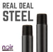1/2 in. x 12 in. Prefinished Matte Black Pipe - Sweatfully