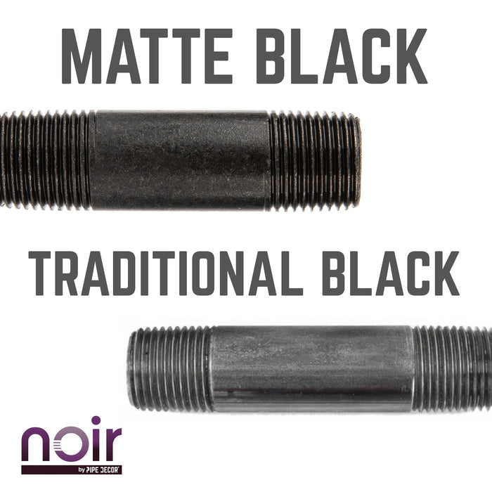1/2 in. x 3 in. Prefinished Matte Black Pipe - Sweatfully