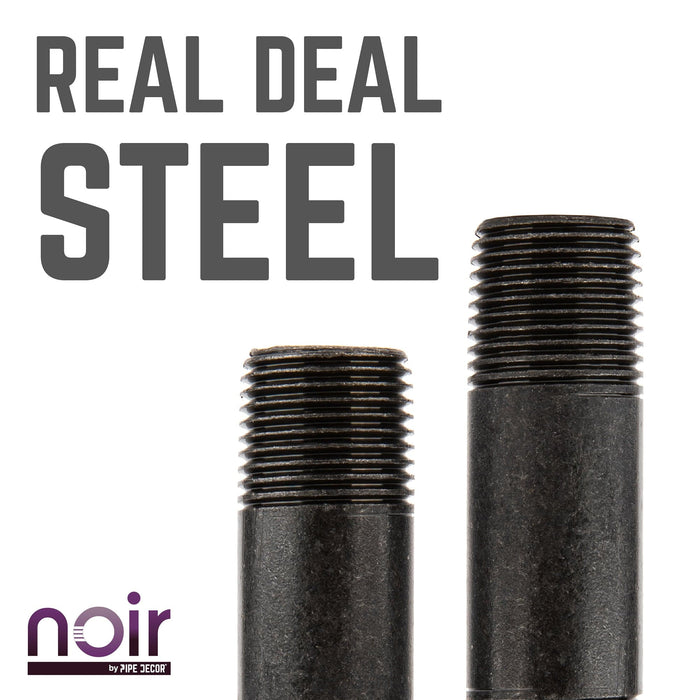 1/2 in. x 3 in. Prefinished Matte Black Pipe - Sweatfully