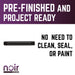 1/2 in. x 6 in. Prefinished Matte Black Pipe - Sweatfully