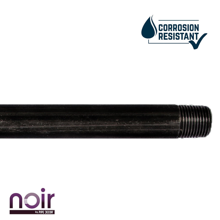 1/2 in. x 10 in. Prefinished Matte Black Pipe - Sweatfully