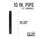 1/2 in. x 10 in. Prefinished Matte Black Pipe - Sweatfully