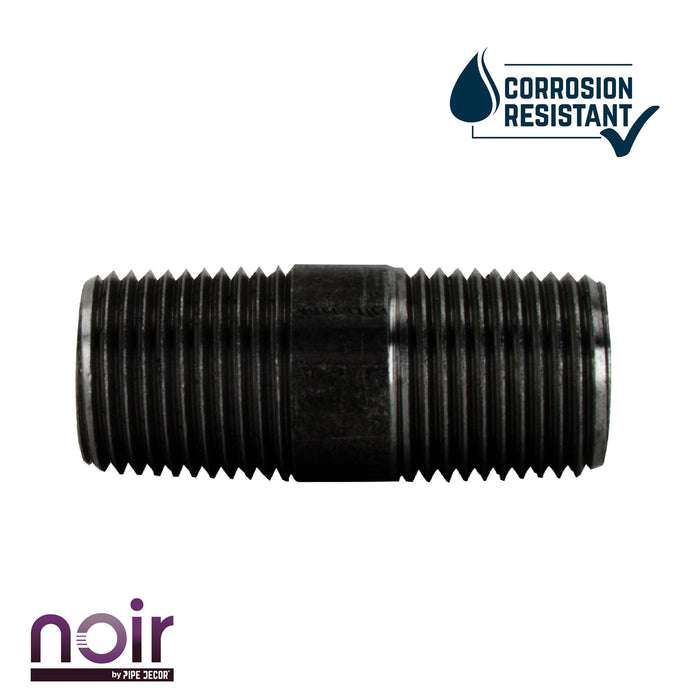 1/2 in. x 2 in. Prefinished Matte Black Pipe - Sweatfully