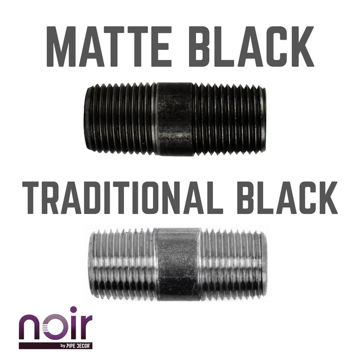 1/2 in. x 2 in. Prefinished Matte Black Pipe - Sweatfully