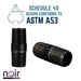 1/2 in. x 2 in. Prefinished Matte Black Pipe - Sweatfully