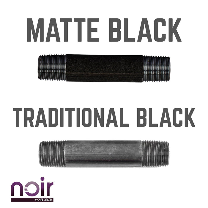 1/2 in. x 4 in. Prefinished Matte Black Pipe - Sweatfully