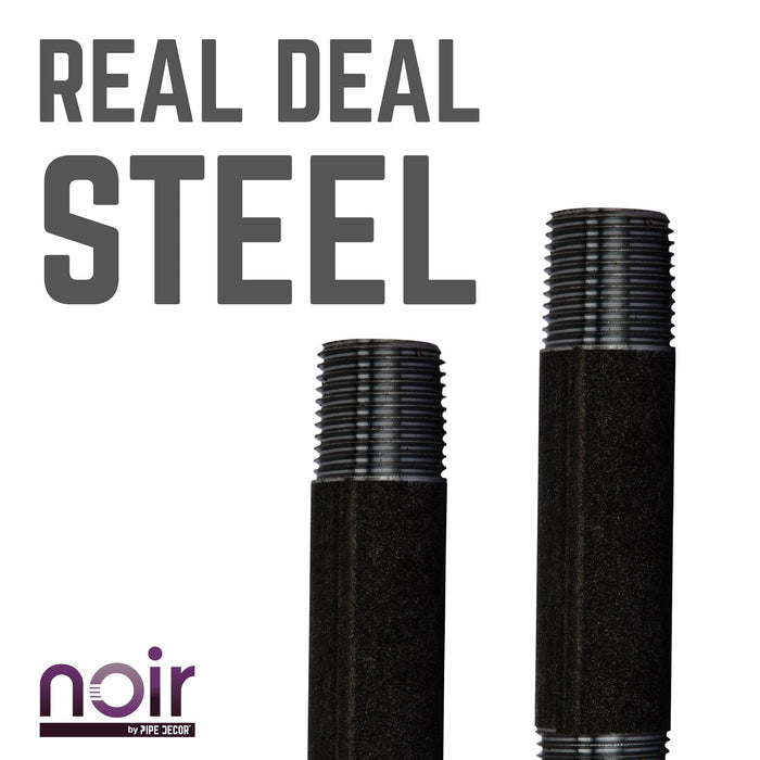 1/2 in. x 4 in. Prefinished Matte Black Pipe - Sweatfully