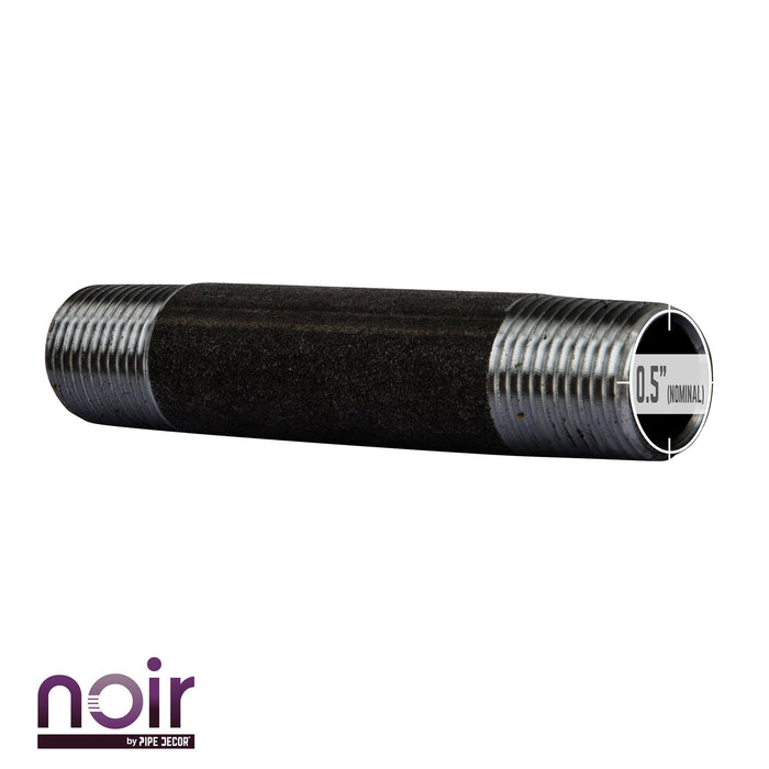1/2 in. x 4 in. Prefinished Matte Black Pipe - Sweatfully