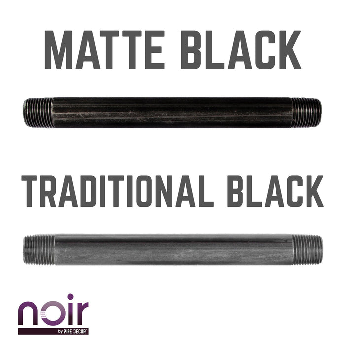 1/2 in. x 8 in. Prefinished Matte Black Pipe - Sweatfully