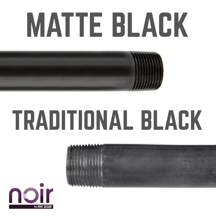 3/4 in. x 8 in. Prefinished Matte Black Pipe - Sweatfully