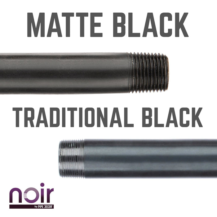 1/2 in. x 14 in. Prefinished Matte Black Pipe - Sweatfully