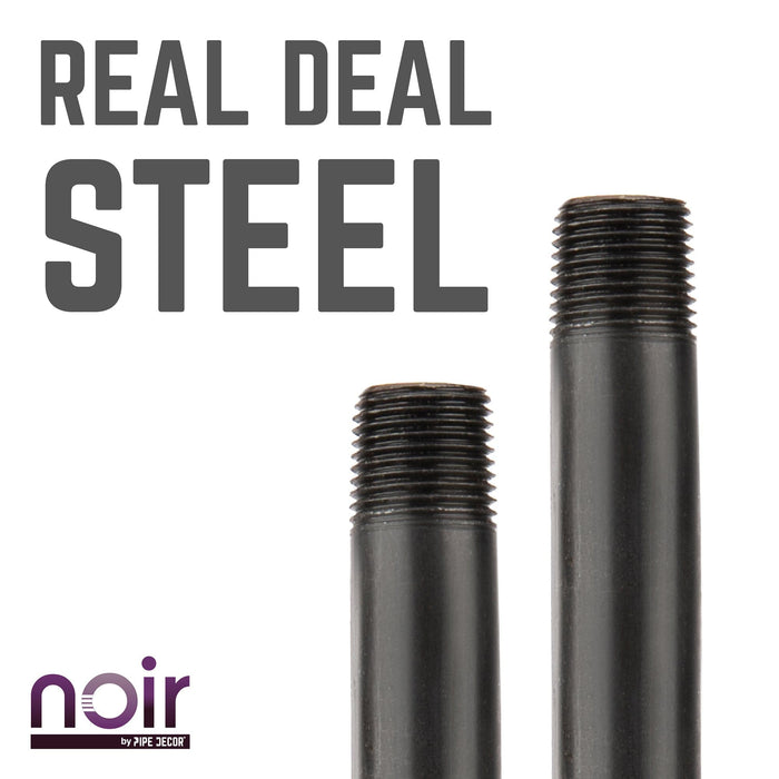 1/2 in. x 24 in. Prefinished Matte Black Pipe - Sweatfully