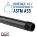 1/2 in. x 14 in. Prefinished Matte Black Pipe - Sweatfully