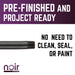 1/2 in. x 30 in. Prefinished Matte Black Pipe - Sweatfully