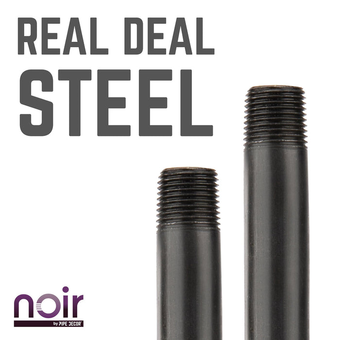 1/2 in. x 30 in. Prefinished Matte Black Pipe - Sweatfully