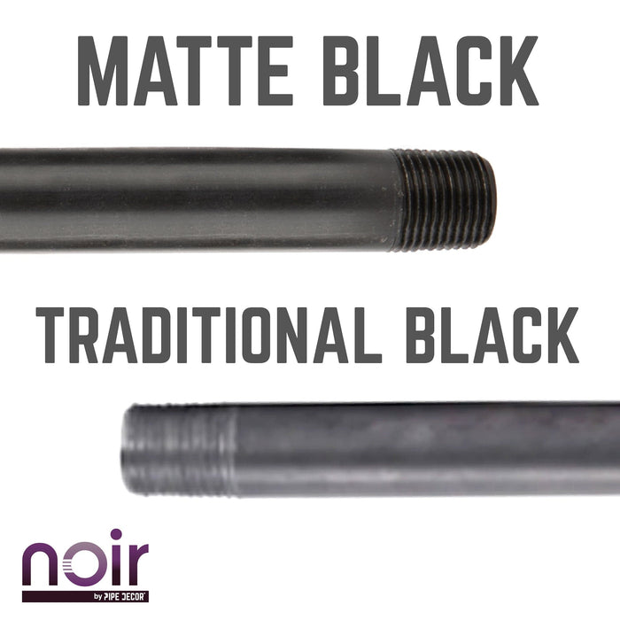 1/2 in. x 36 in. Prefinished Matte Black Pipe - Sweatfully