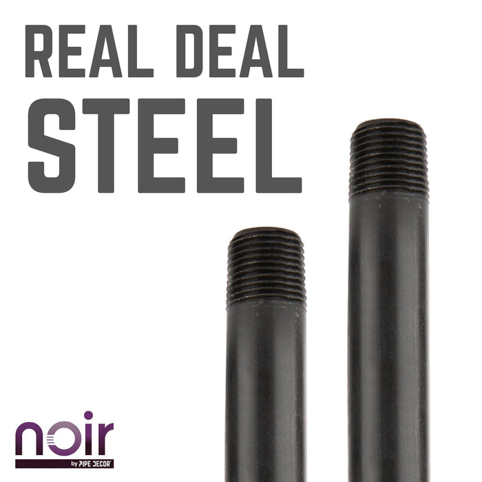 1/2 in. x 36 in. Prefinished Matte Black Pipe - Sweatfully