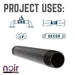 1/2 in. x 36 in. Prefinished Matte Black Pipe - Sweatfully