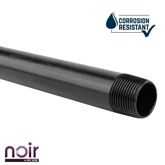 1 in. x 30 in. Prefinished Matte Black Pipe - Sweatfully