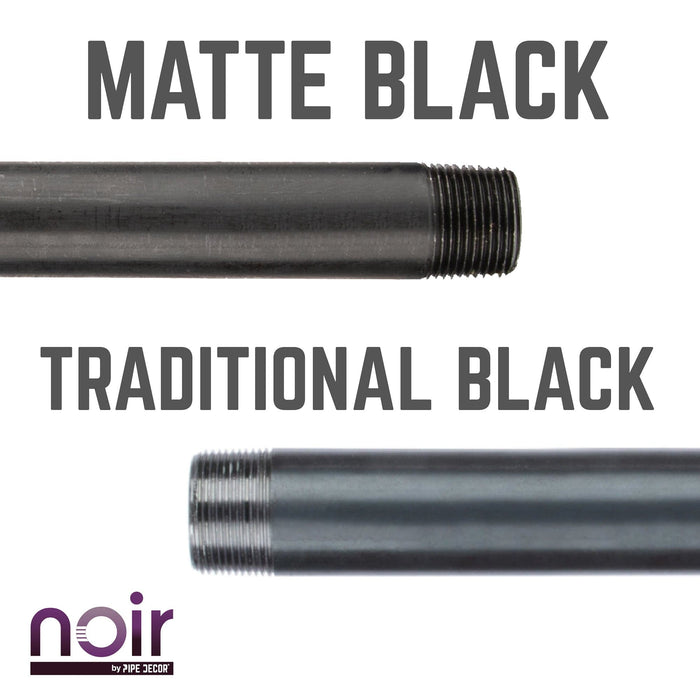 1 in. x 30 in. Prefinished Matte Black Pipe - Sweatfully
