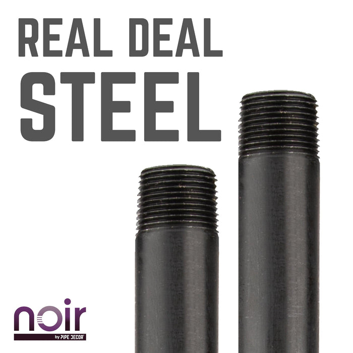 1 in. x 30 in. Prefinished Matte Black Pipe - Sweatfully