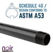 1 in. x 30 in. Prefinished Matte Black Pipe - Sweatfully