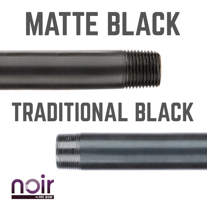 3/4 in. x 18 in. Prefinished Matte Black Pipe - Sweatfully