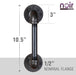 1/2 in. x 6 in. Noir Black Barn Door Handle - 10.5 in. L - Sweatfully